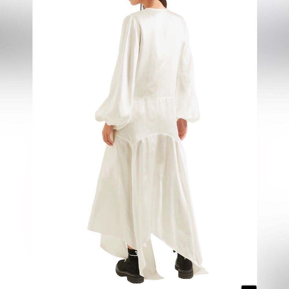 MARQUES' ALMEIDA embroidered silk maxi dress White flapper bridal $1300 NWT S - Picture 6 of 16